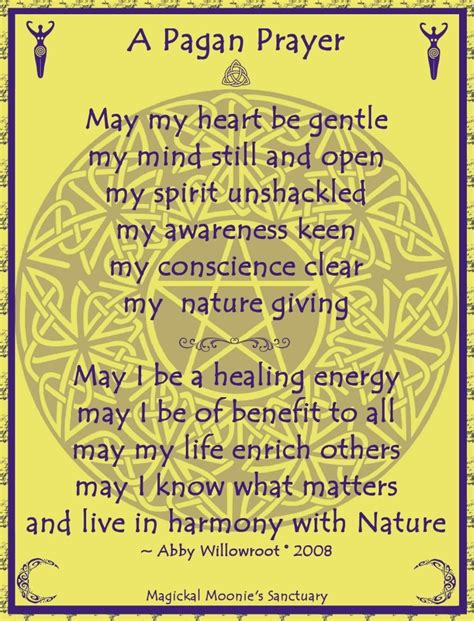 Wiccan prayer for well being